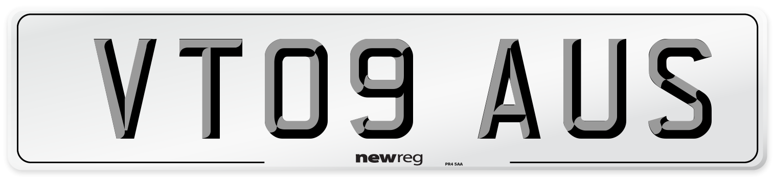 VT09 AUS Number Plate from New Reg